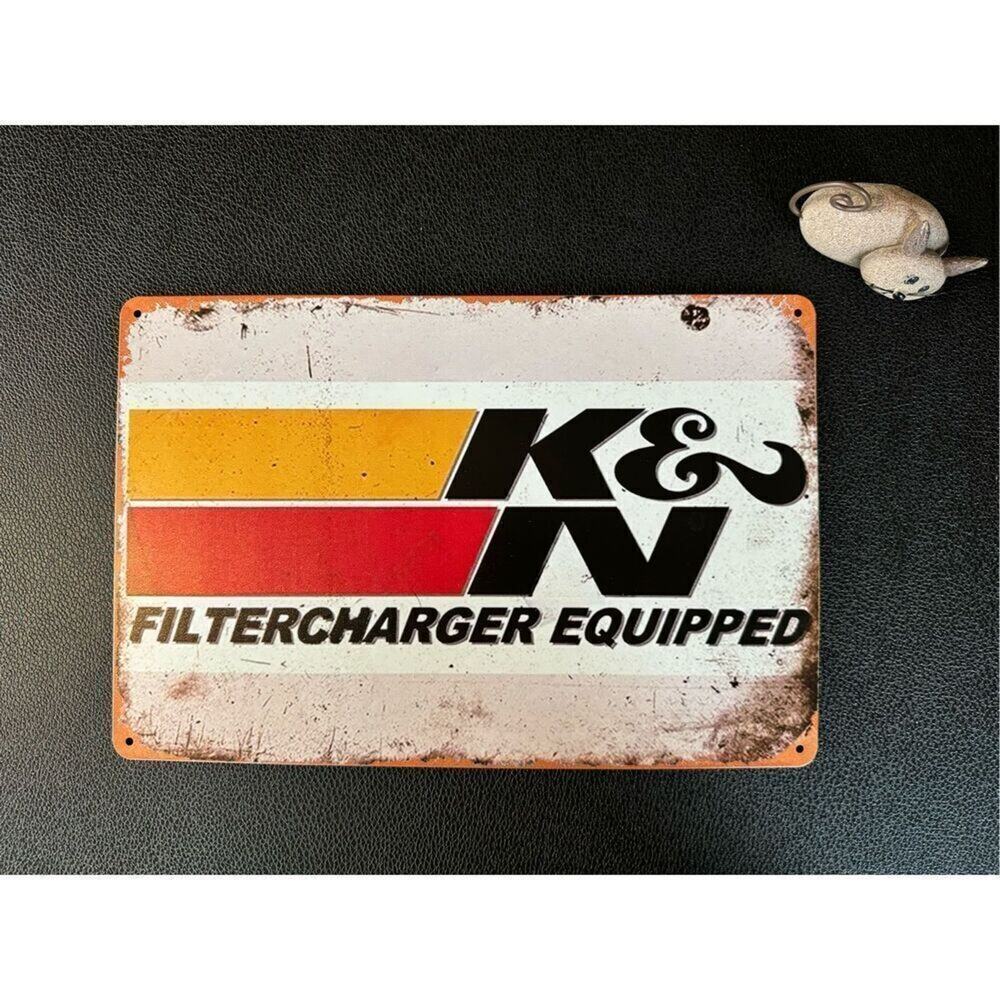 K&N Filter Vintage Style Metal Sign Home Decor Automobilia Wall Art NEW